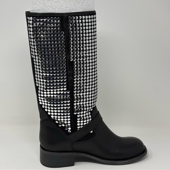 Anthropologie Vicenza Studded Moto Boots New in Box Size 7 - Picture 9 of 13